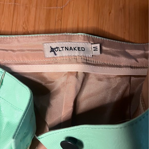 NWT CULTNAKED- Killa Faux Leather Trousers in Green. Size M. - Picture 4 of 7